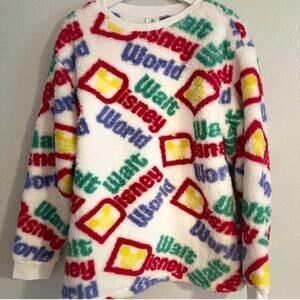 Disney Women's Unisex Walt Disney Plush Fleece Pullover Sweater Large